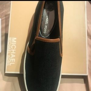 Michael Kors denim platform slip on